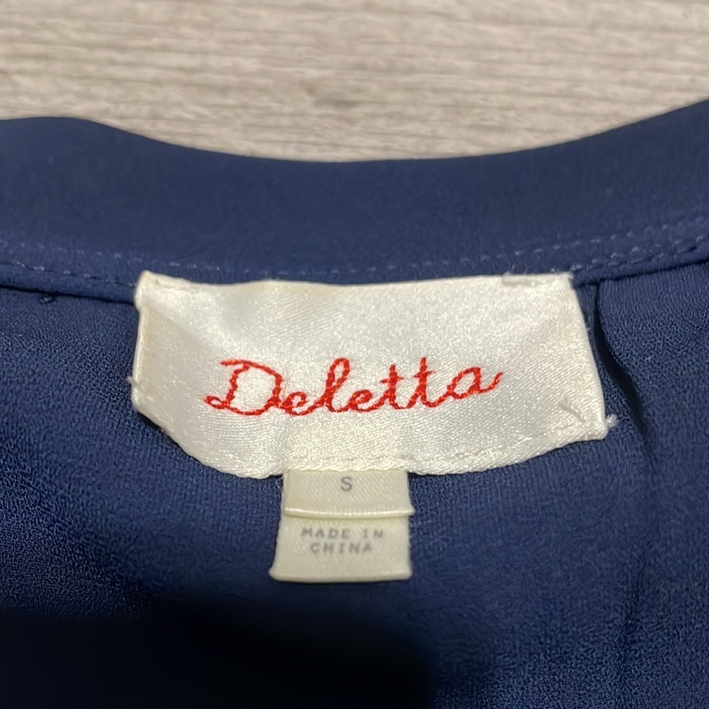 Anthropologie Deletta Layered Lila Tank‎ Navy Small - Picture 3 of 5